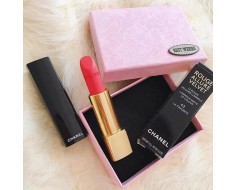 Son Chanel Rouge Allure Velvet 43 La Favourite màu hồng cam