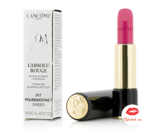 Son Lancome Màu 317 Rose Pourquoi pas cream hồng tím